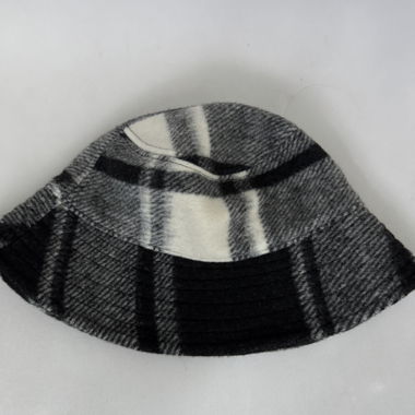 H&M karierter Bucket Hat grau