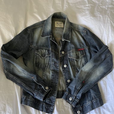 Vintage Indian Rose Jeansjacke