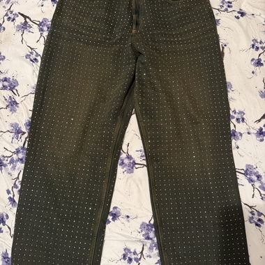 Black Jeans with Rhinestones