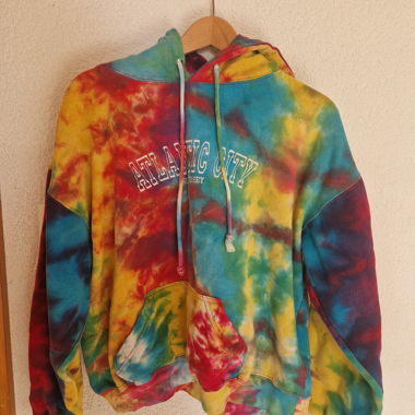 Felpa tie-dye multicolore