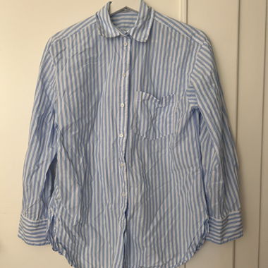 striped button-up blouse 