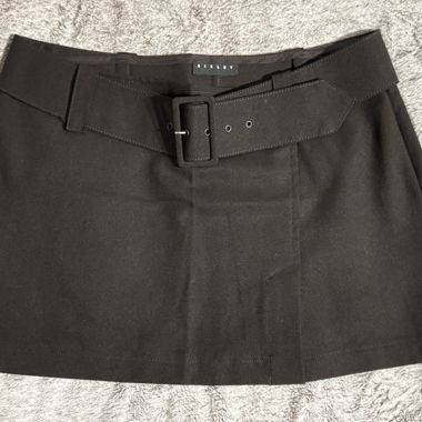 Mini Gonna Sisley Y2K con Cintura – Nero