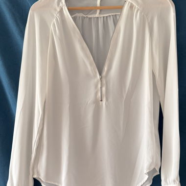 weisse langarm Bluse