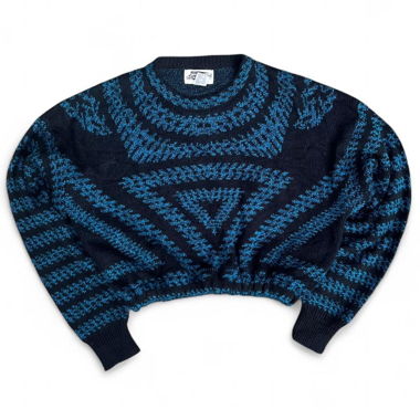 black and blue vintage sweater