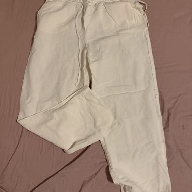 Weisse Leinenhose