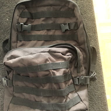 Zaino per viaggio, escursionismo, nero