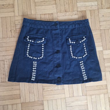 Jeansrock mit Nieten - Grösse S