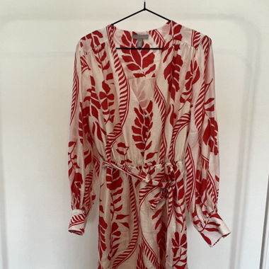 Blusenkleid, Print, Bindeband in Taille