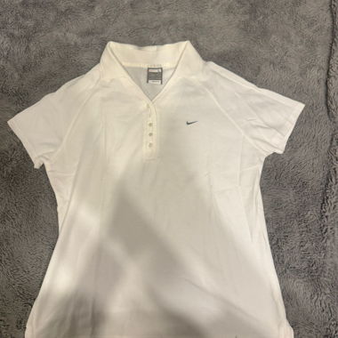 Polo Nike Dri-FIT donna bianco tg. L