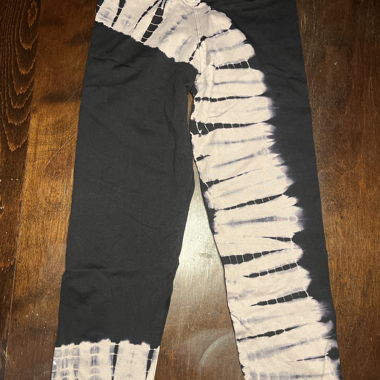 Leggings noirs tie-dye