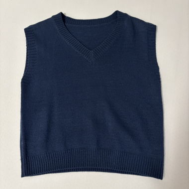 Gilet en maille bleu