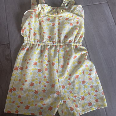 Girls' floral playsuit
