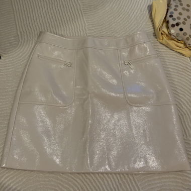 Morgan beige short skirt