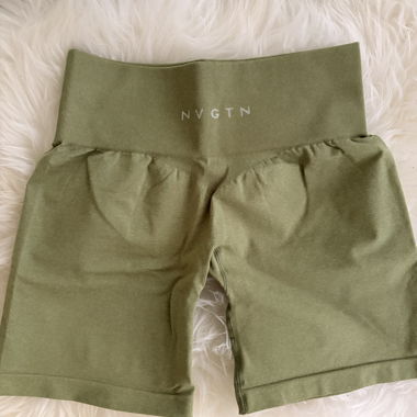 NVGTN Olive Green Seamless Shorts S