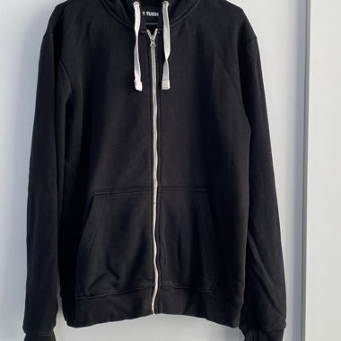 Felpa con zip nera