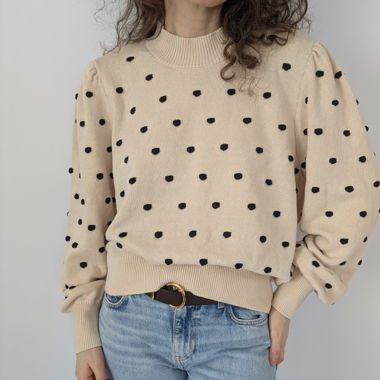 Maglione in maglia a pois, taglia L