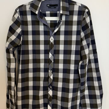 Camicia-blusa elasticizzata a quadri