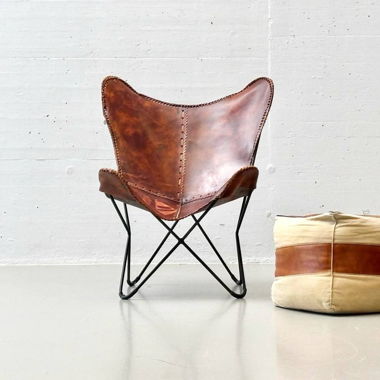 Butterfly Chair by KARE with Matching Ottoman