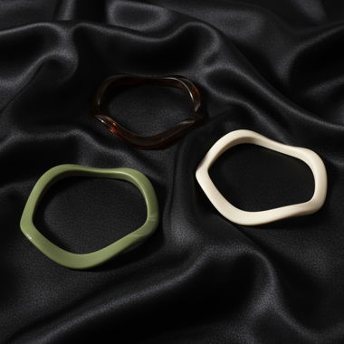 Set di Bracciali Rigidi in Resina – 3 Pezzi