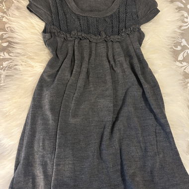 Robe en laine tricotée