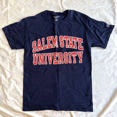 T-shirt in cotone spesso lavorato a tubolare senza cuciture SSU blu navy