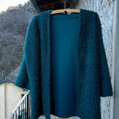 veste duveteuse vert pétrole M