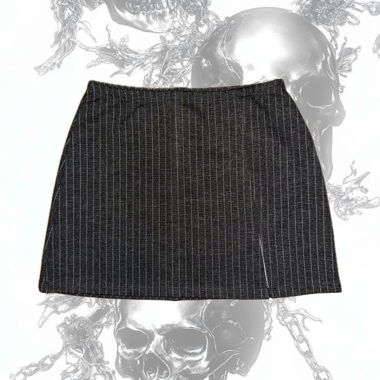 Mini Skirt with Pinstripes Optic