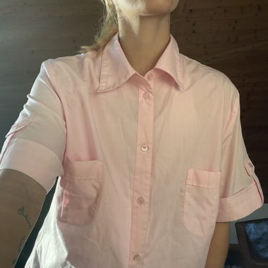 Rosa Bluse kurzarm
