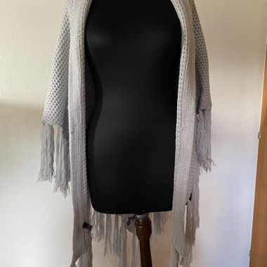 Poncho en tricot douillet