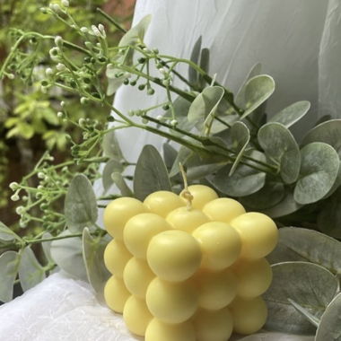 Bubble candle with Lemon aroma  handmade