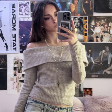 H&M grauer Pull XS