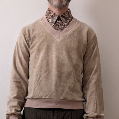 Pull col V peluche