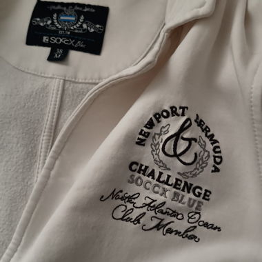 Veste blanche pour femme avec broderie