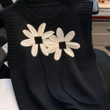 Strickgilet schwarz S