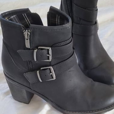 Black Ankle Boots, Bench, Size 40