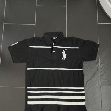 Schwarz weiss Ralph Lauren Polo Shirt, big logo Xl