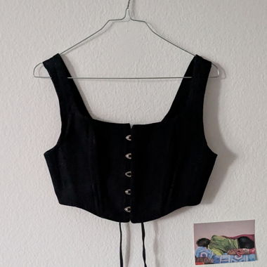 Schwarzes Korsett von Weekday