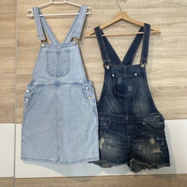 Set di 2 salopette. Taglia 34,XS