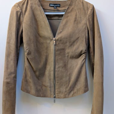 Arma short leather jacket