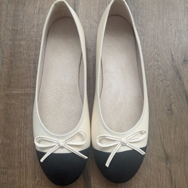 Black/cream ballet flats Gr. 38