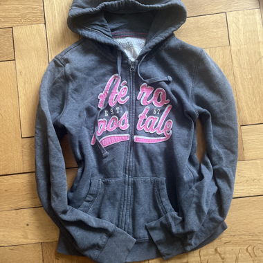 Grey Aeropostale zip-up hoodie