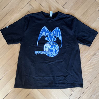 Black T-shirt with Print - fits L-XL