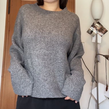 Pull gris oversize