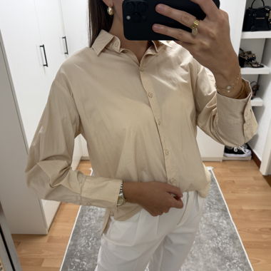 Beige Hemd - Grösse S