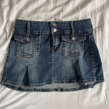 Mini denim skirt