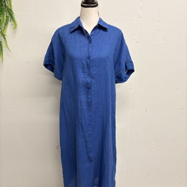 Lindex blue dress Gr. S-L linen