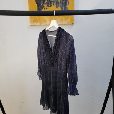 ZARA BASIC vestito a volant con pois