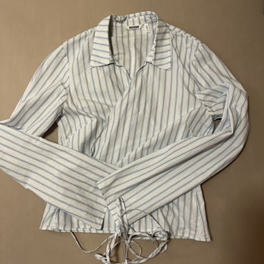Weekday striped wrap shirt