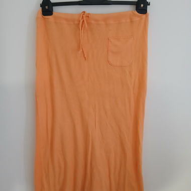 CALIDA orange gerippter Longrock aus Baumwolle