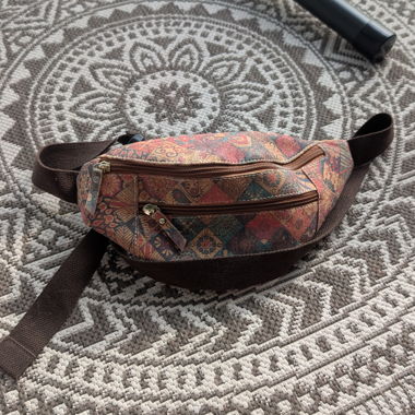 Colorful patterned belt bag